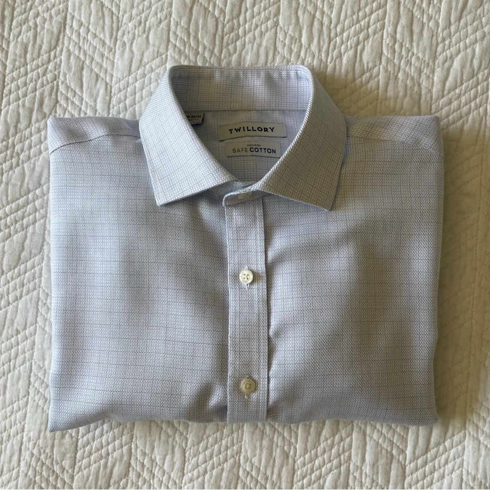 Men’s Twillory Non-Iron Subtle Blue Check 16/M-L